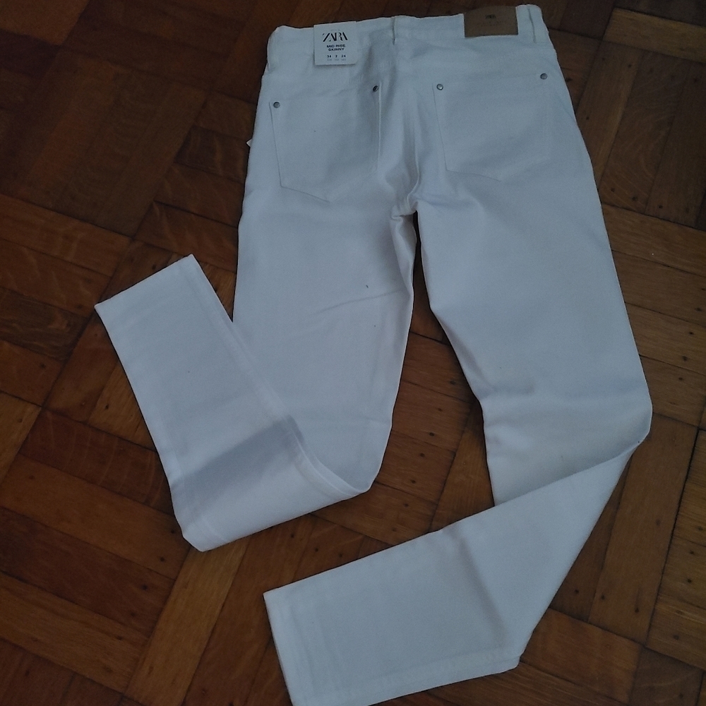 Zara new w tags white skinny jeans hp🔥🔥🔥🔥 - Picture 6 of 7